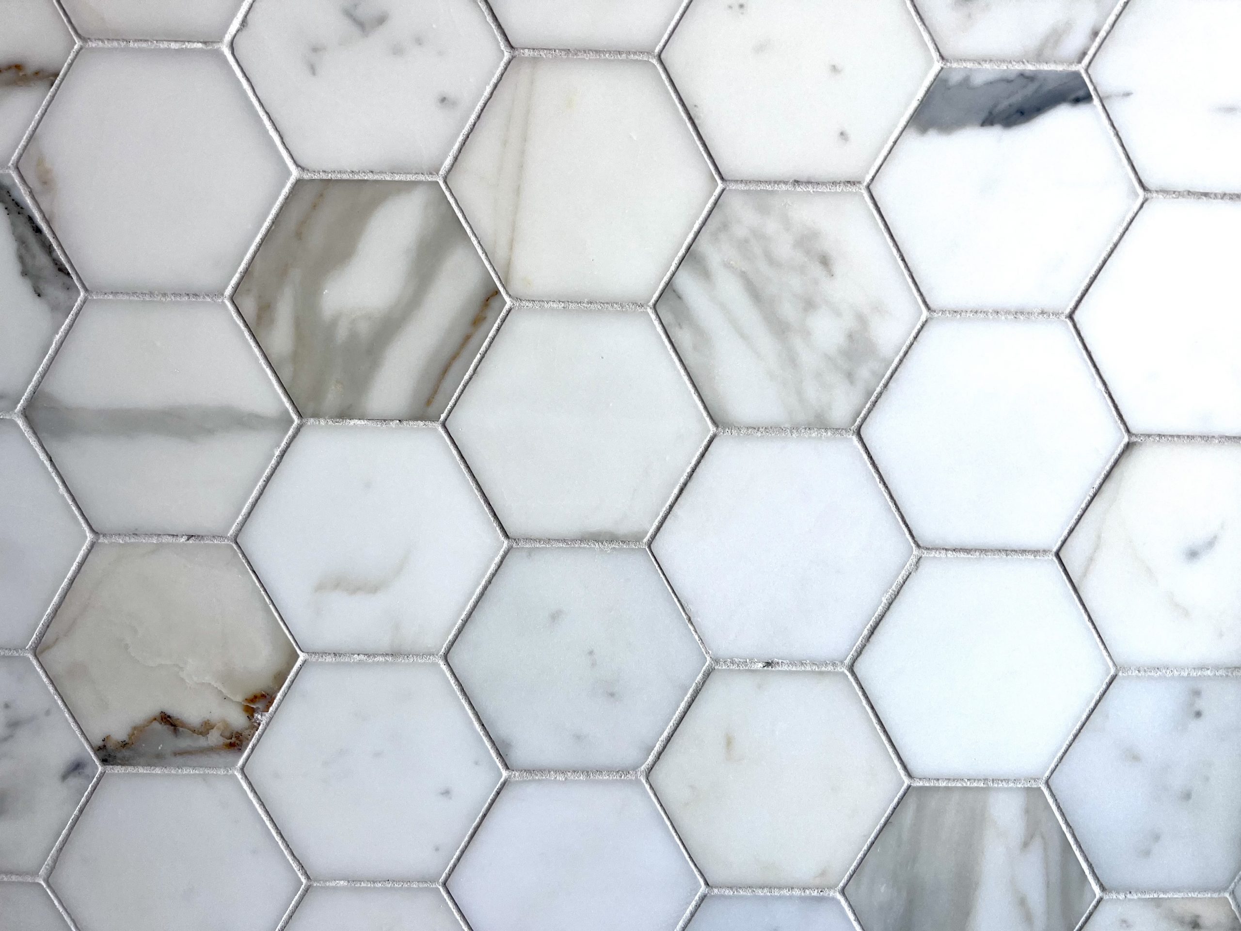 Calacatta Gold 2" Hexagon Honed and Polished