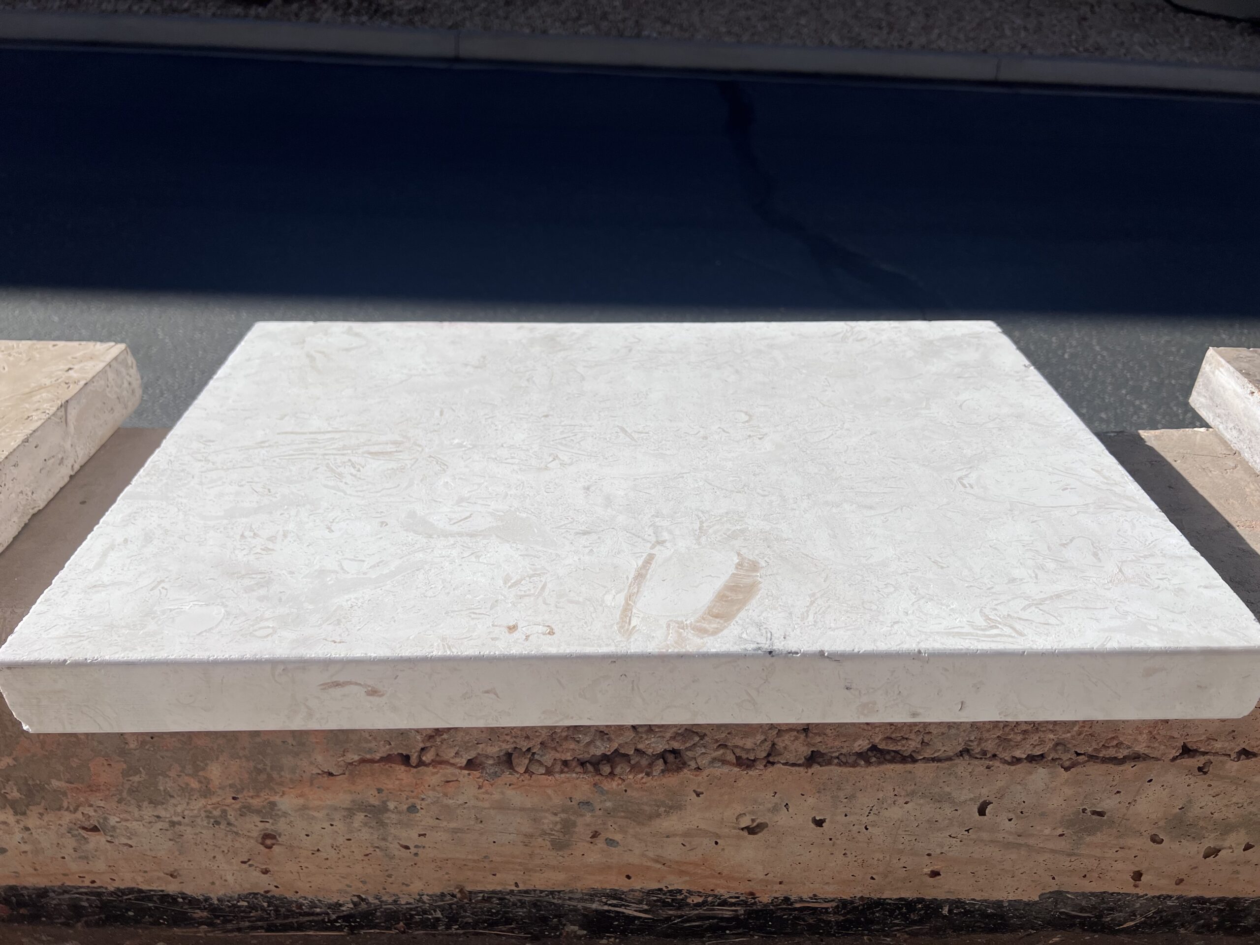 Cardinal Beige Brushed Limestone Pool Coping