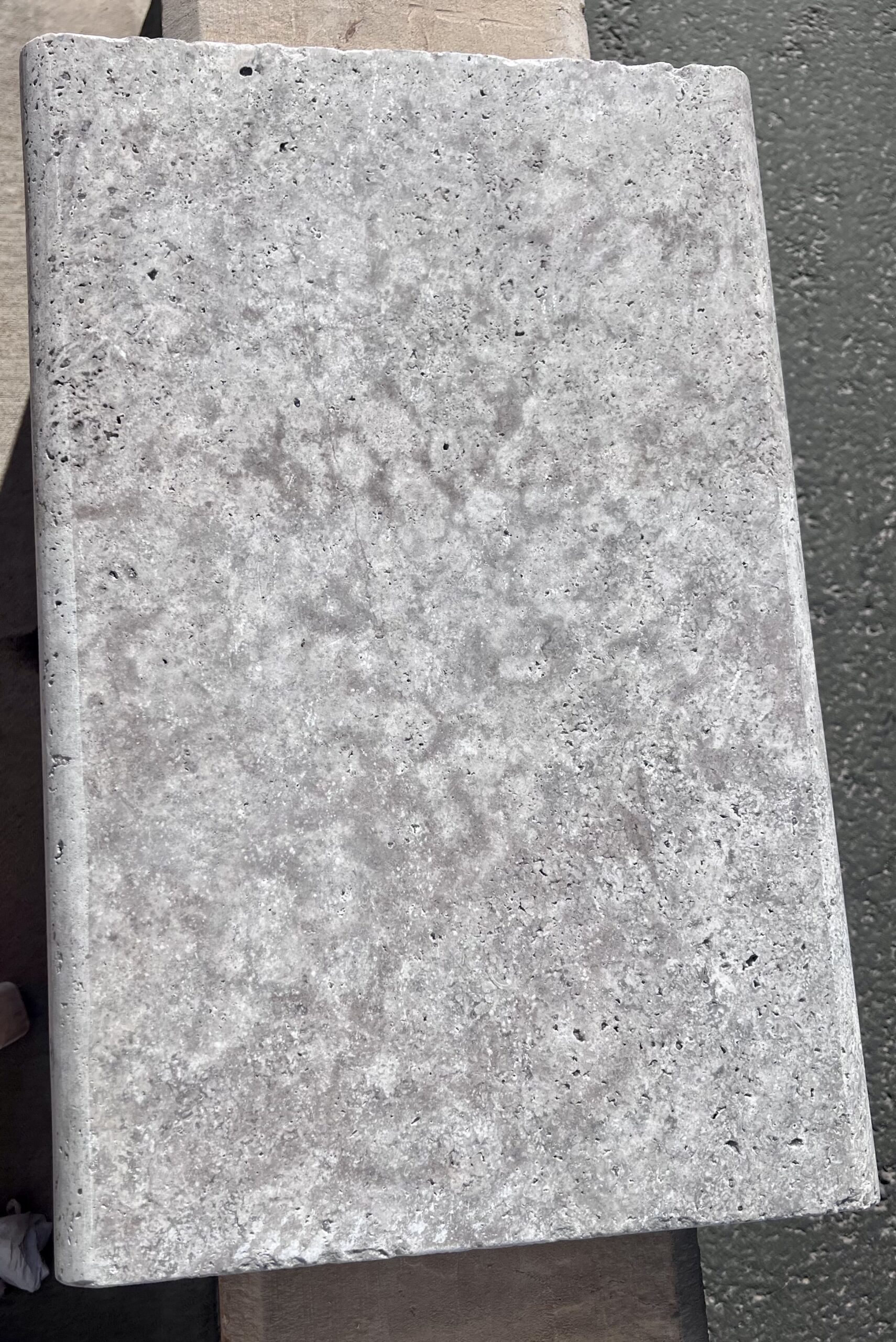 Silver Travertine Pool Coping